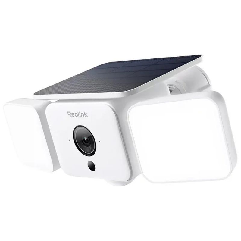 Reolink F310B Telecamera Floodlight 4MP Wi‑Fi 6 con Batteria e Pannello Solare - Bianca