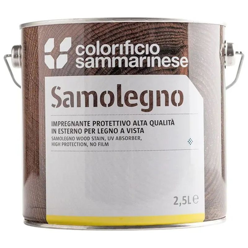 COLORIFICIO SAMMARINESE Samolegno Impregnante Protettivo Trasparente Incolore per Legno – 5 L