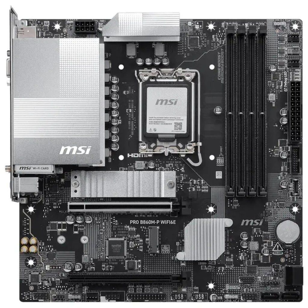 MSI PRO B860M-P WIFI6E Scheda Madre M-ATX LGA1851 MSI PRO B860M-P WIFI6E Scheda Madre M-ATX LGA1851