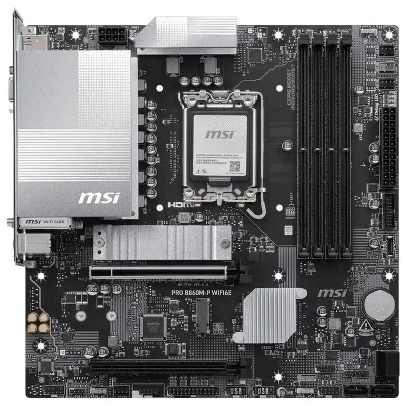 MSI PRO B860M-P WIFI6E Scheda Madre M-ATX LGA1851 MSI PRO B860M-P WIFI6E Scheda Madre M-ATX LGA1851