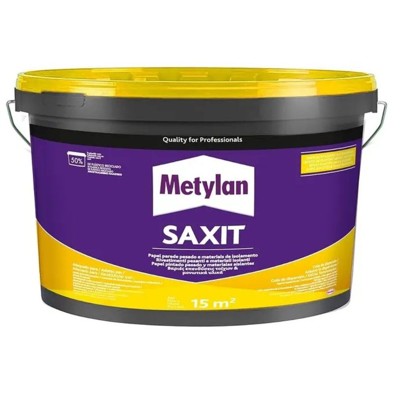 Metylan Saxit Adesivo Acrilico Beige 4 kg per Rivestimenti Interni