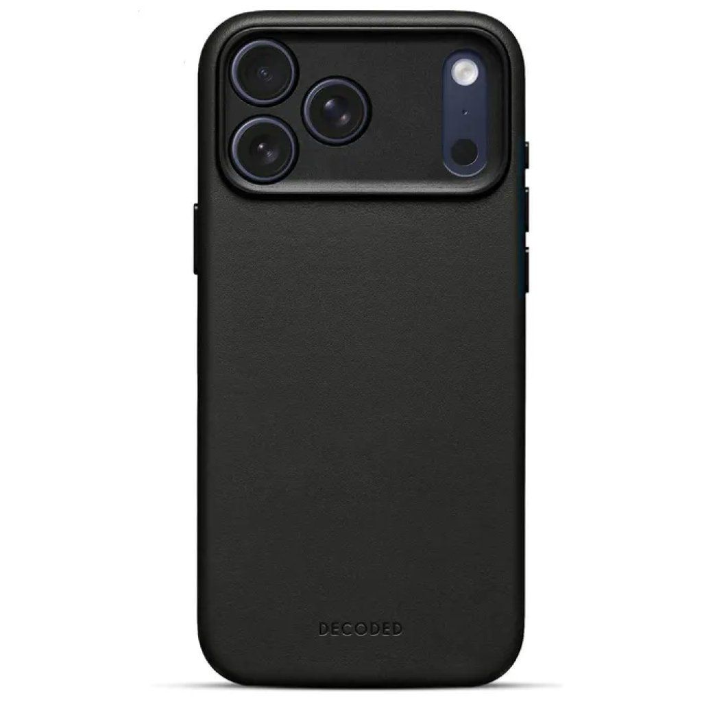 Decoded D26IPO17PMBC1BK Cover MagSafe per iPhone 17 Pro Max, in Pelle e Policarbonato, Nero