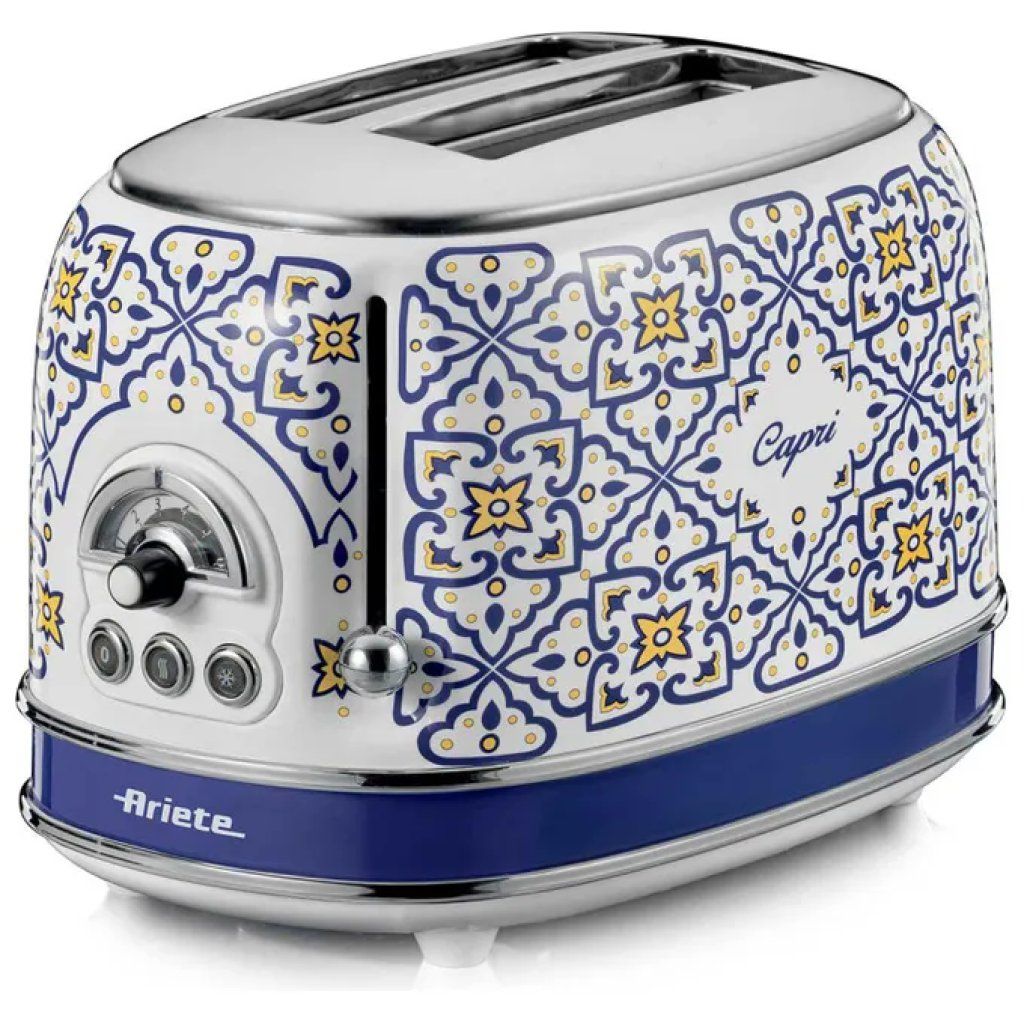 Ariete Capri 155-1C Tostapane 2 Fette 810 W Bianco e Blu