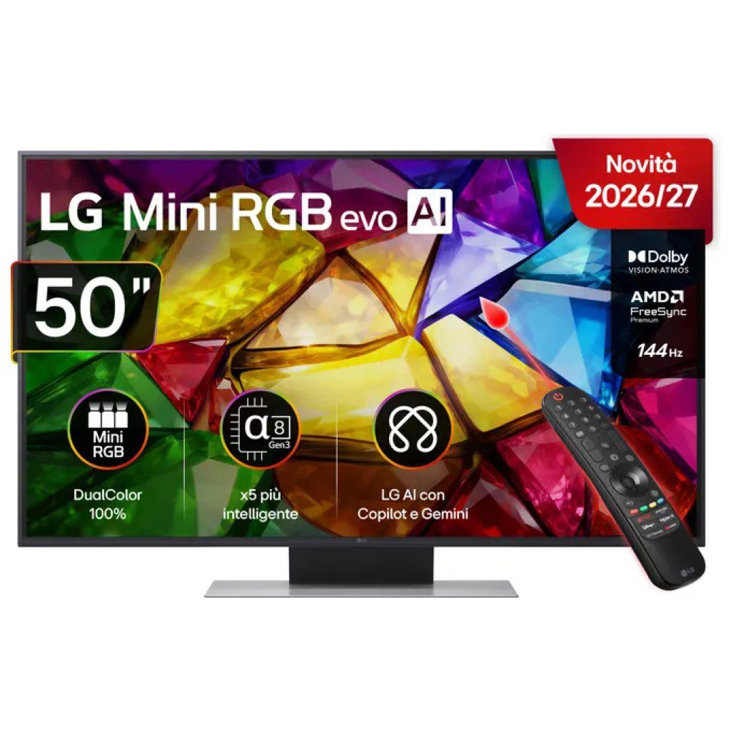 LG 50MRGB87B6B 50” Mini RGB 4K Smart TV webOS 26 LG 50MRGB87B6B 50” Mini RGB 4K Smart TV webOS 26