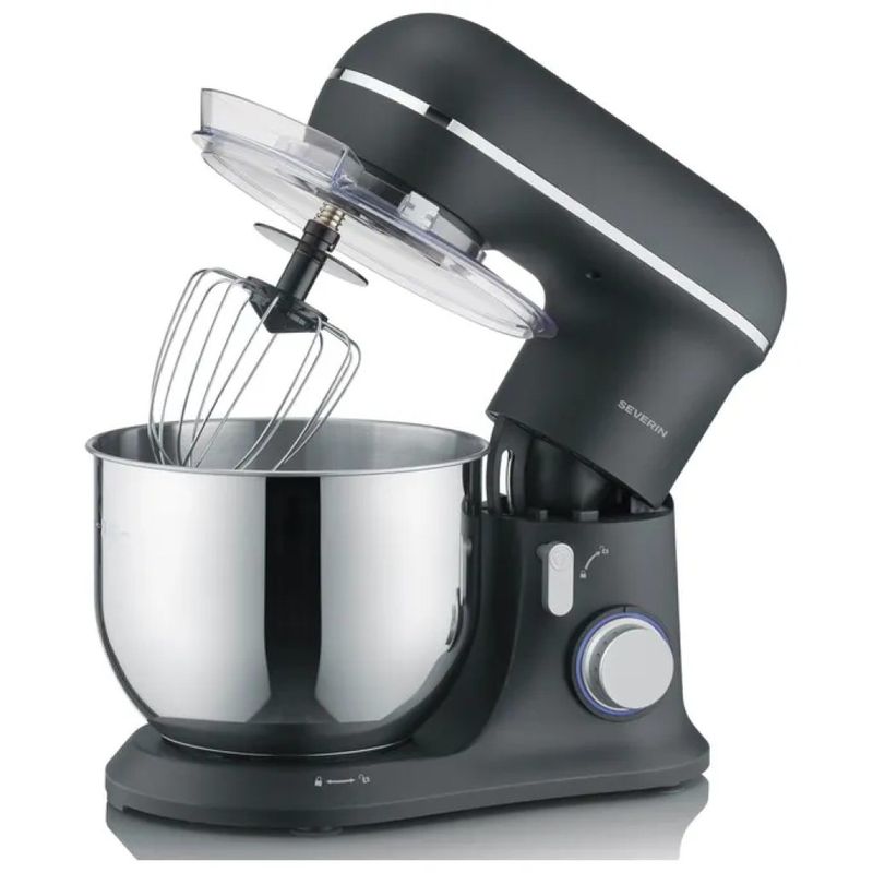 Severin KM 3899 Robot da cucina planetario 1200 W, 5,3 L, nero