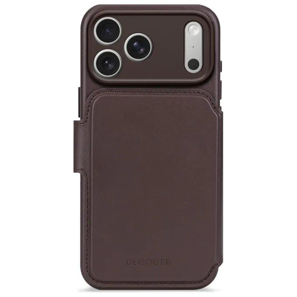DECODED Custodia Portafoglio in Pelle 2-in-1 per iPhone 17 Pro – Marrone Cioccolato DECODED Custodia Portafoglio in Pelle 2-in-1 per iPhone 17 Pro – Marrone Cioccolato