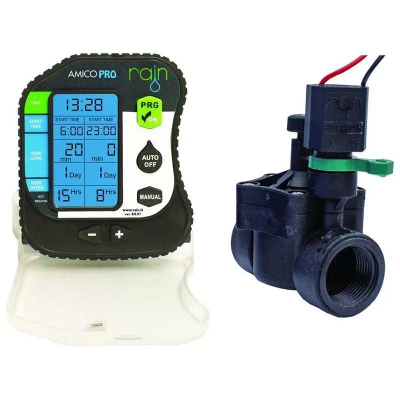 RAIN Amico Pro – Centralina per Irrigazione 9V con Elettrovalvola 1" F