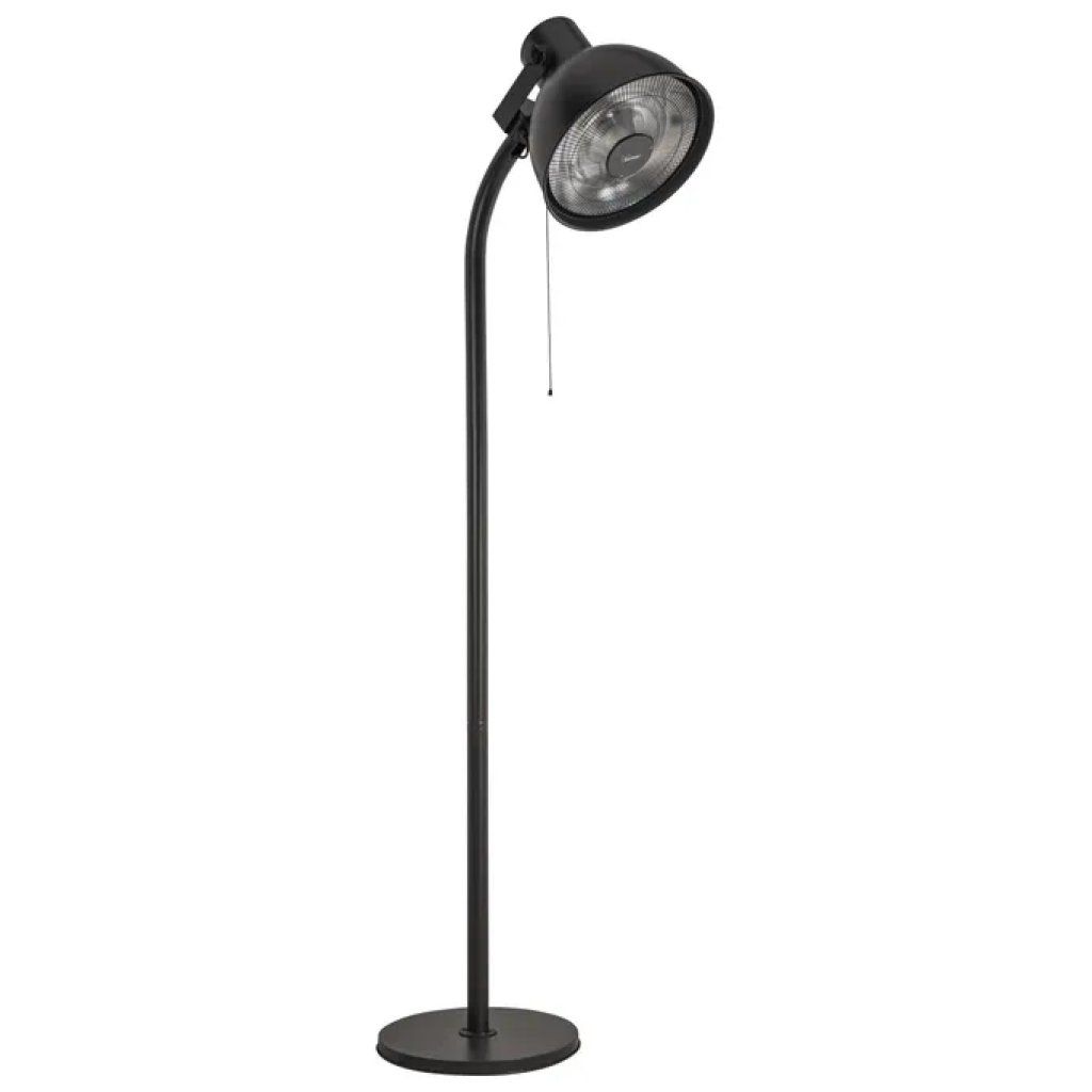 Bimar HR311 – Stufa alogena da esterno a piantana 2000 W IP24, nera