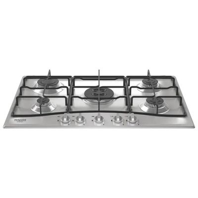 Hotpoint R753N T-IX-HA Piano cottura a gas 75 cm, 5 fuochi, acciaio inox