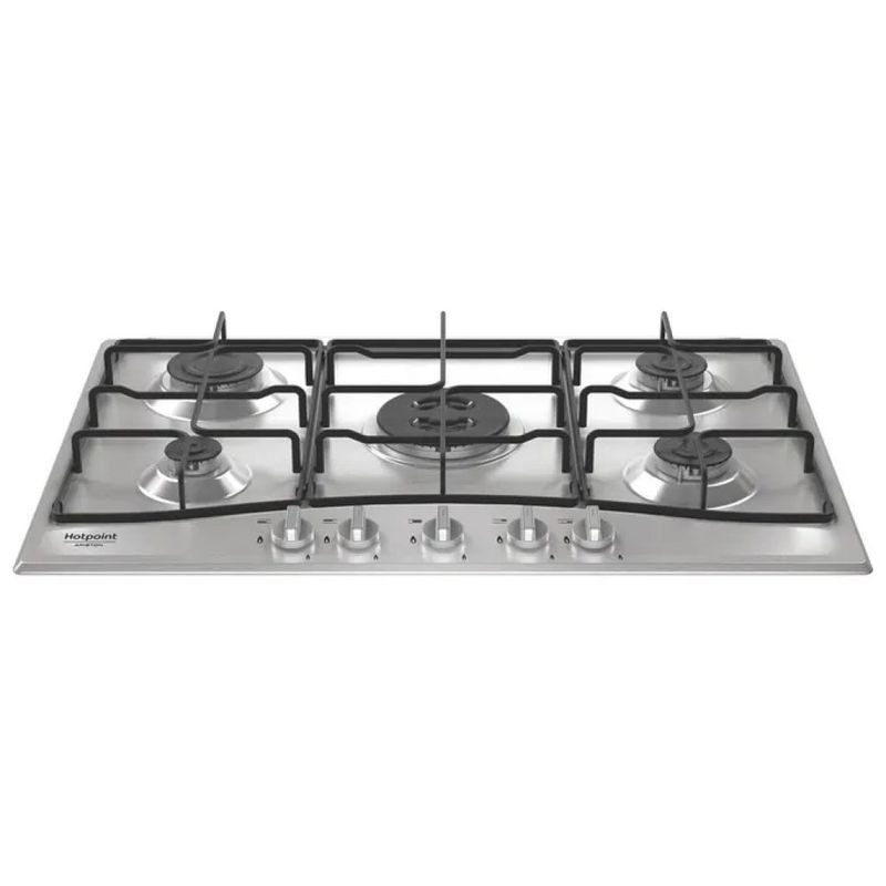Hotpoint R753N T-IX-HA Piano cottura a gas 75 cm, 5 fuochi, acciaio inox