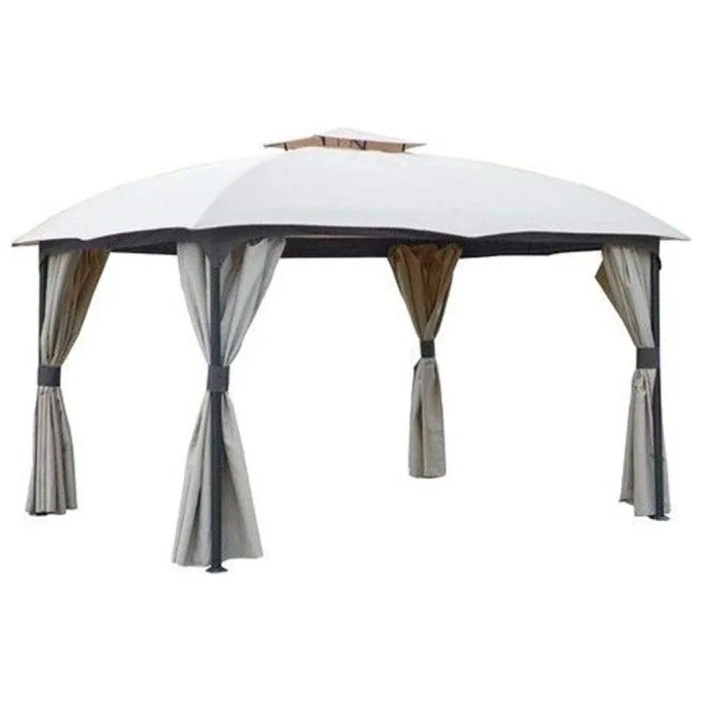 LIF Gazebo da giardino LIF Utah 3,3 x 3,3 m ecrù