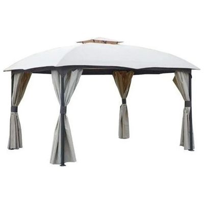 LIF Gazebo da giardino LIF Utah 3,3 x 3,3 m ecrù