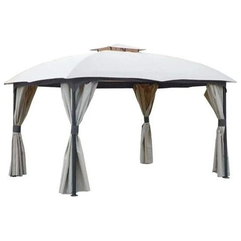 LIF Gazebo da giardino LIF Utah 3,3 x 3,3 m ecrù