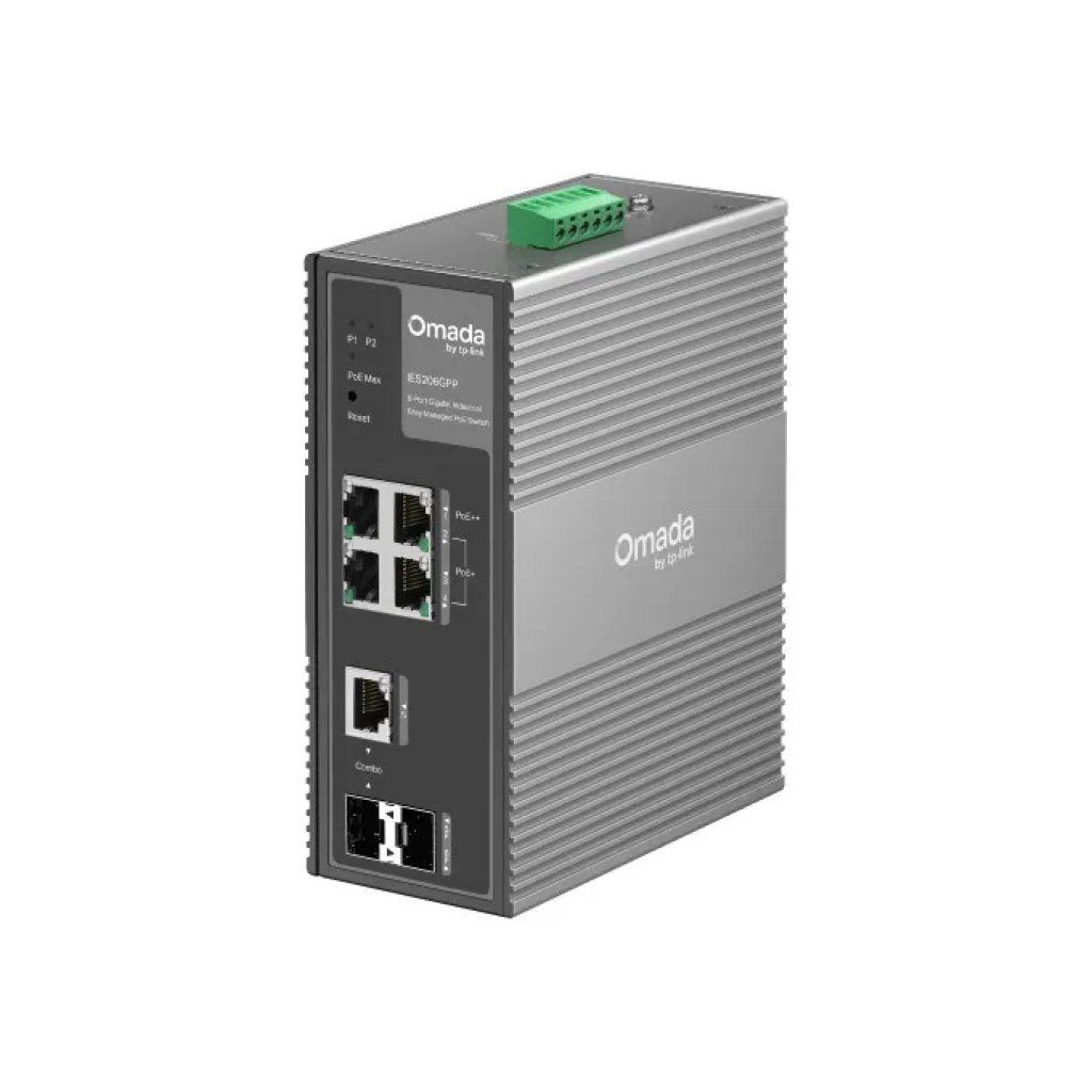 TP-Link IES206GPP Switch Gigabit PoE Gestito a 6 Porte TP-Link IES206GPP Switch Gigabit PoE Gestito a 6 Porte