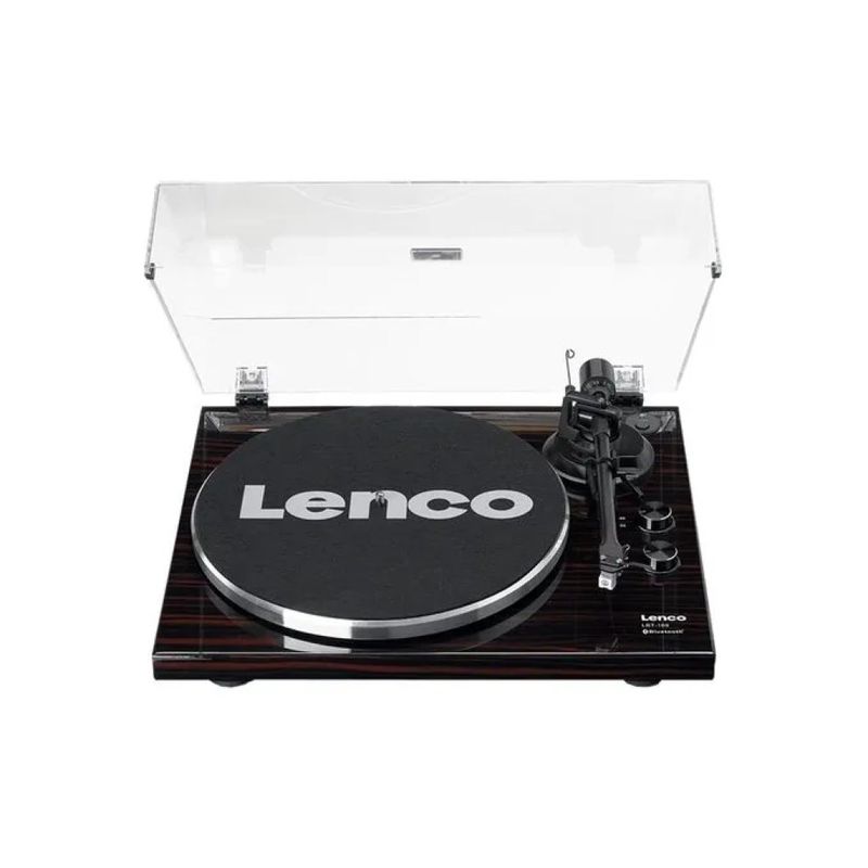 Lenco LBT-189WA Giradischi Bluetooth con USB, Preamplificatore Integrato e Finitura Noce
