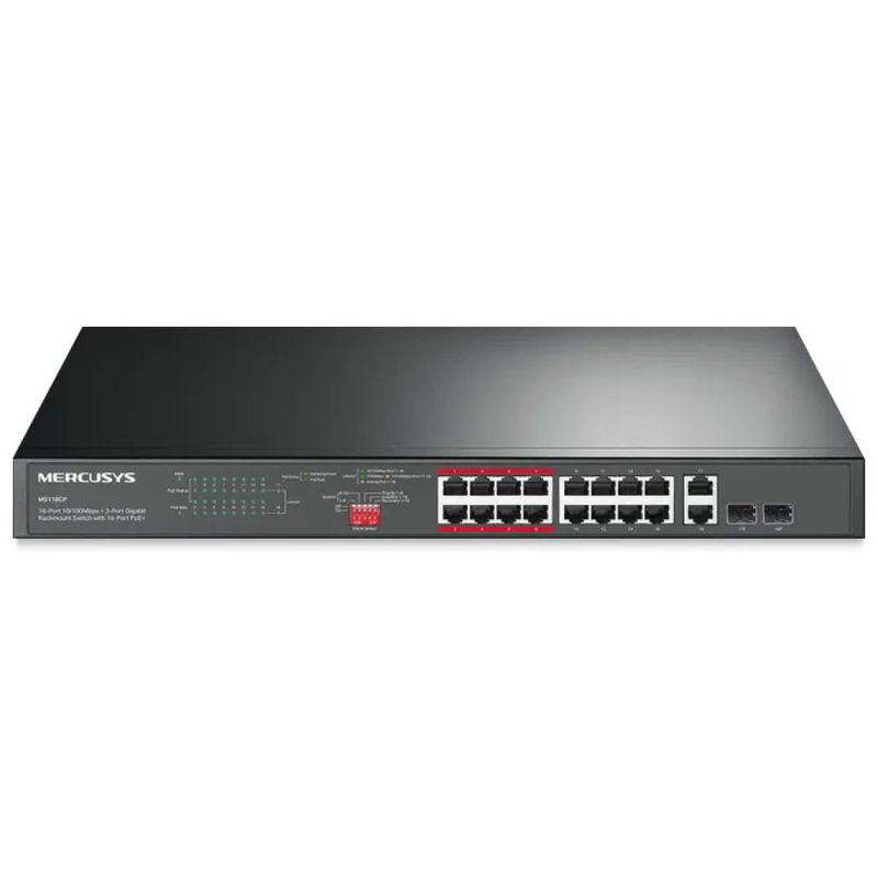 Mercusys MS118CP Switch Rackmount 18 Porte con 16 PoE+
