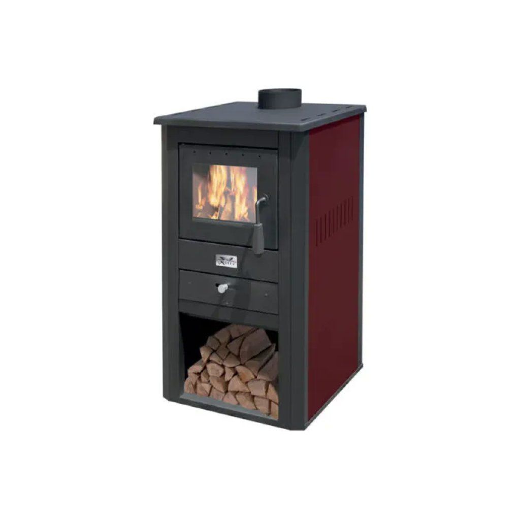 Mille Pallade Stufa a Legna 13 kW Nero-Avorio