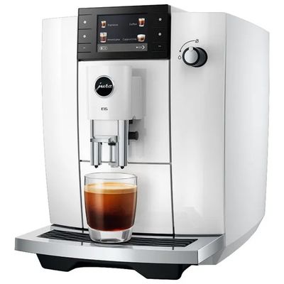JURA E6 ED Macchina da Caffè Automatica, 1450 W, 15 bar, 1,9 L, Bianca