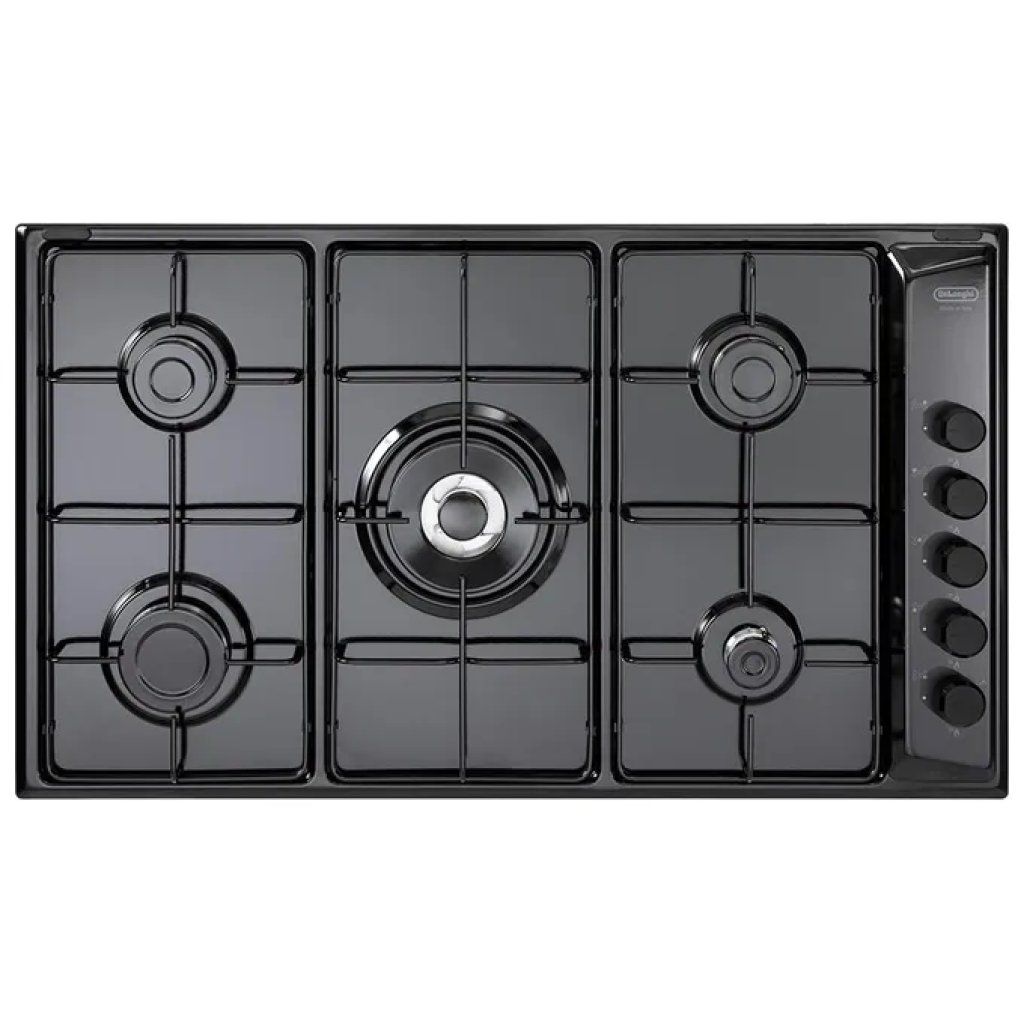 DELONGHI De’Longhi FLN59DD Piano Cottura a Gas 86 cm, 5 Fuochi, Nero DELONGHI De’Longhi FLN59DD Piano Cottura a Gas 86 cm, 5 Fuochi, Nero