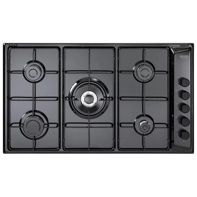 DELONGHI De’Longhi FLN59DD Piano Cottura a Gas 86 cm, 5 Fuochi, Nero DELONGHI De’Longhi FLN59DD Piano Cottura a Gas 86 cm, 5 Fuochi, Nero