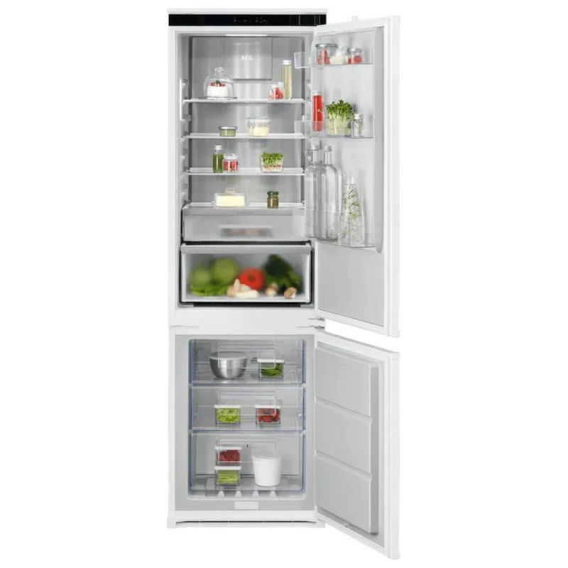 AEG TC7MS181DS Frigocongelatore da incasso TwinTech No Frost, 249 L, Classe D, Inox