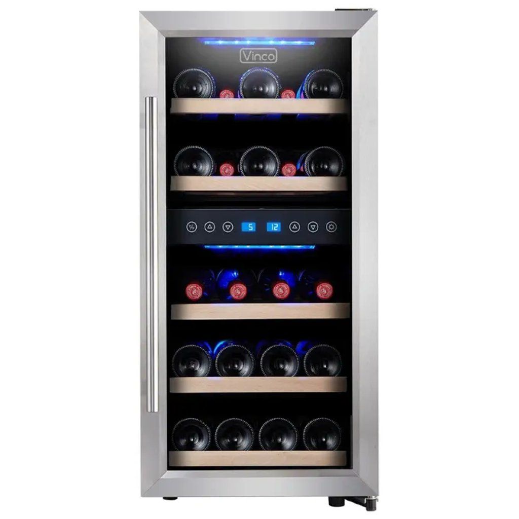 Vinco 50310 Cantinetta Vino Doppia Zona, 100 L, 33 Bottiglie, Nera Vinco 50310 Cantinetta Vino Doppia Zona, 100 L, 33 Bottiglie, Nera