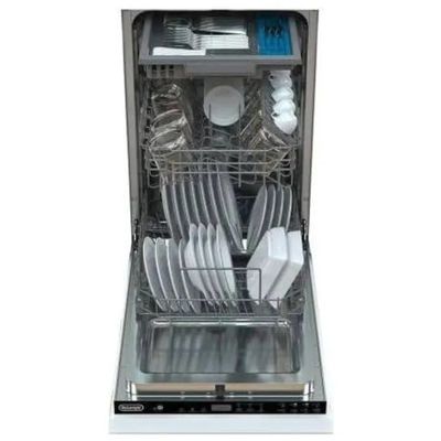 DELONGHI De’Longhi L45P113E Lavastoviglie Slim da Incasso, 11 Coperti, Classe E, 45 dB, Aquastop, Bianca