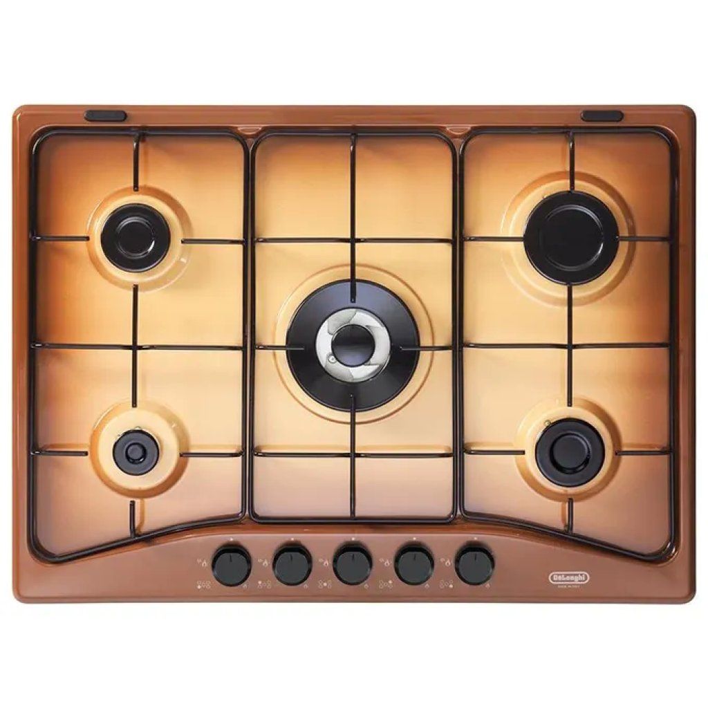 DELONGHI De’Longhi FFT57ASV Family Piano Cottura a Gas 70 cm, 5 Fuochi, Tripla Corona, Terra de France DELONGHI De’Longhi FFT57ASV Family Piano Cottura a Gas 70 cm, 5 Fuochi, Tripla Corona, Terra de France