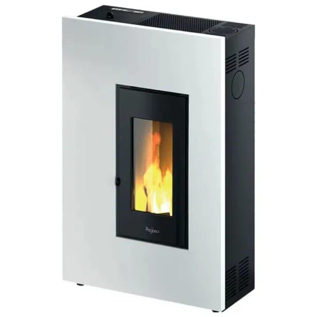Pegaso Madison 5 T2 – Stufa a Pellet Bianca, 5 kW