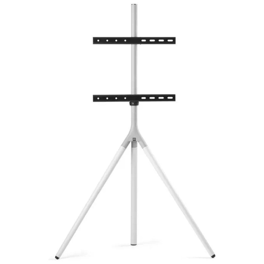 One For All WM7462 Supporto TV a Pavimento con Treppiede, Rotazione 360°, Fino a 65", 30 kg, Argento