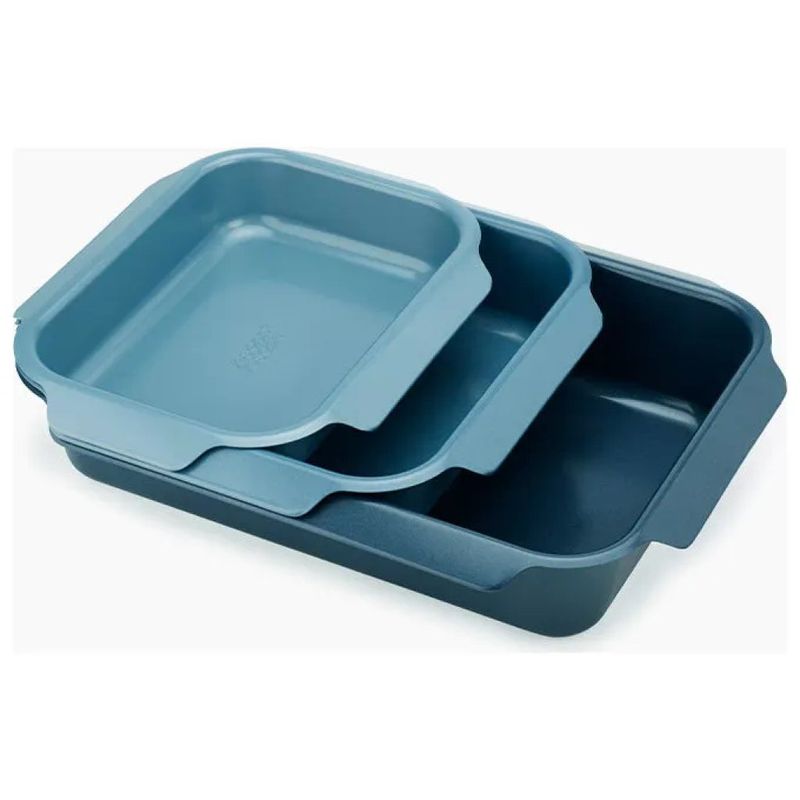 Joseph Joseph Nest Set di 3 Teglie da Arrosto Antiaderenti Blu