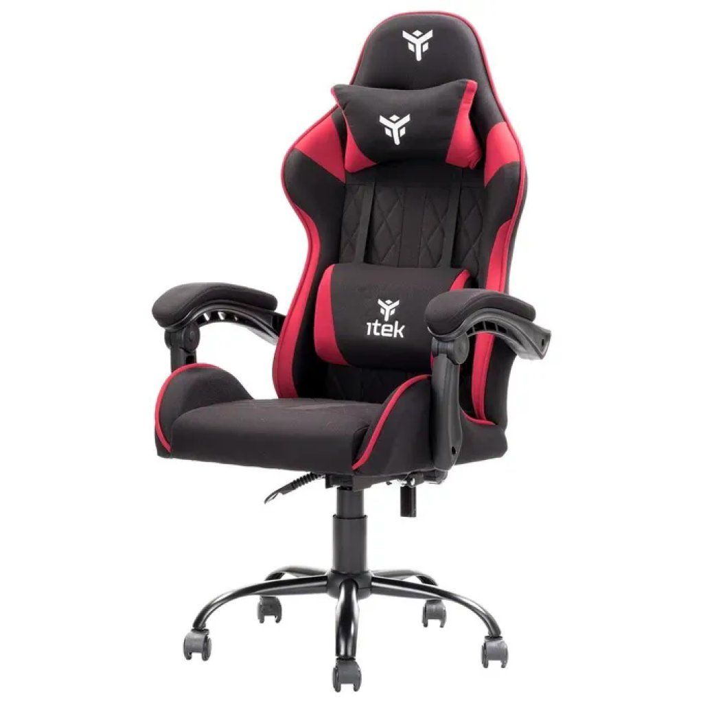 Itek Rhombus FF10 Sedia Gaming in Tessuto Nero e Rosso Itek Rhombus FF10 Sedia Gaming in Tessuto Nero e Rosso