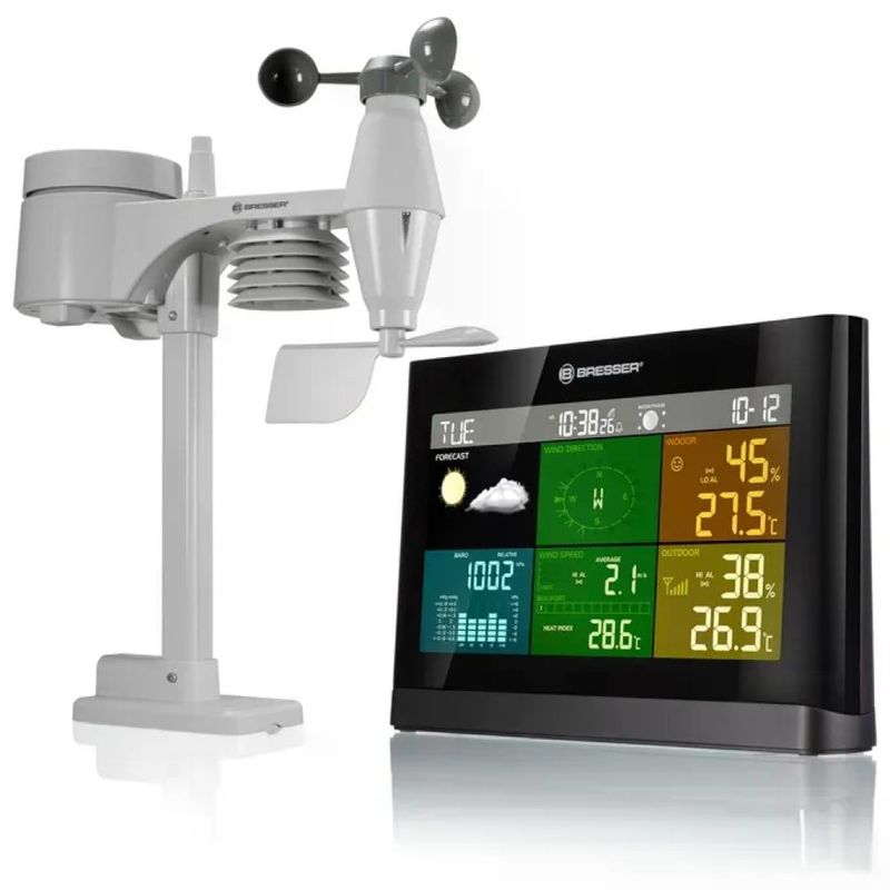 BRESSER Stazione Meteorologica Digitale con Sensore Esterno e Anemometro