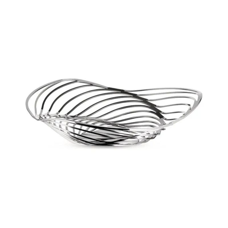 Alessi Trinity ACO02 Cestino Portafrutta in Acciaio Inox, 26 cm, Argento