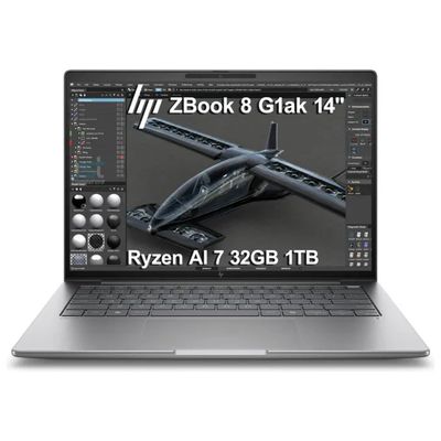 HP ZBook 8 G1ak Workstation Mobile 14” Ryzen AI 7 PRO, 32 GB RAM, 1 TB SSD
