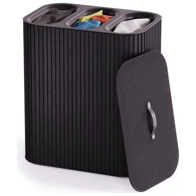 Joseph Joseph Tota Trio Luxe – Cesto portabiancheria 90 L, nero Joseph Joseph Tota Trio Luxe – Cesto portabiancheria 90 L, nero