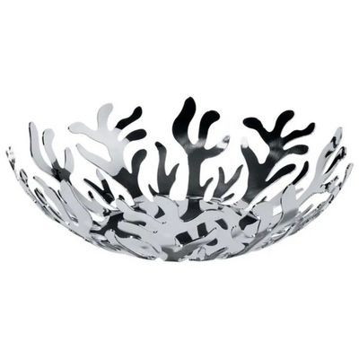 Alessi Mediterraneo Fruttiera in Acciaio Inox Lucido, 25 cm