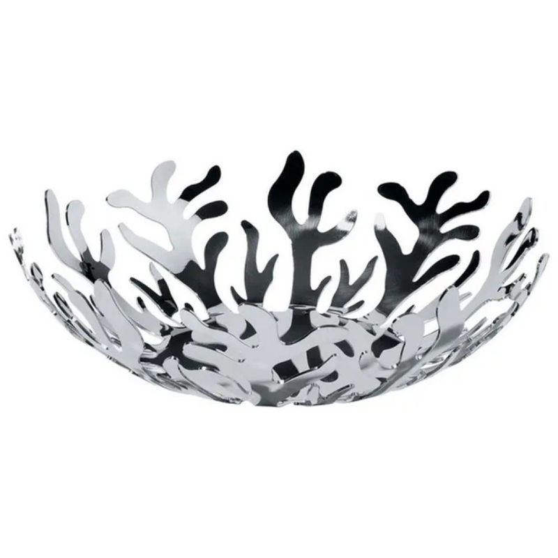 Alessi Mediterraneo Fruttiera in Acciaio Inox Lucido, 25 cm