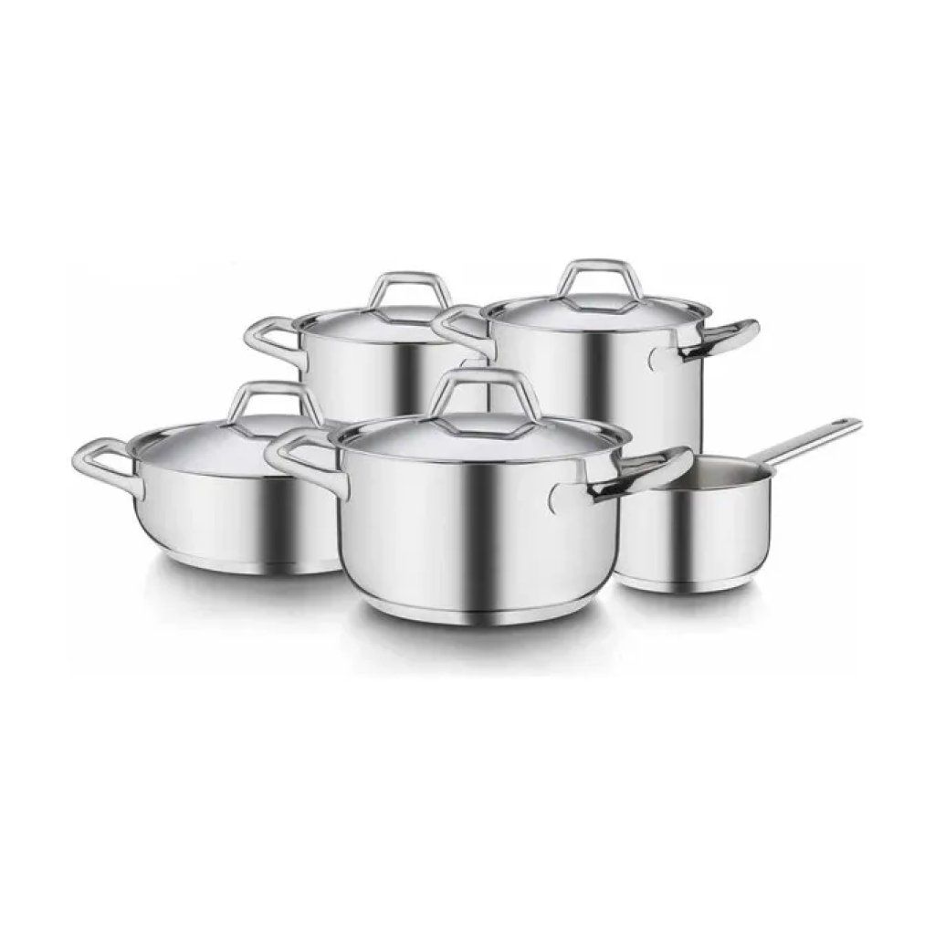 Barazzoni Chef Line batteria di pentole 9 pezzi in acciaio inox 18/10