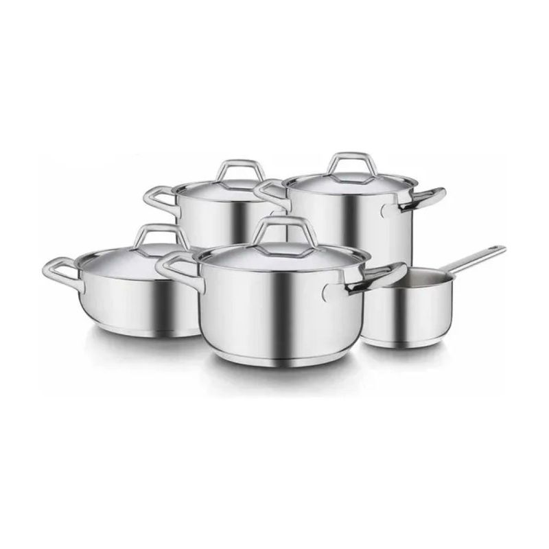 Barazzoni Chef Line batteria di pentole 9 pezzi in acciaio inox 18/10