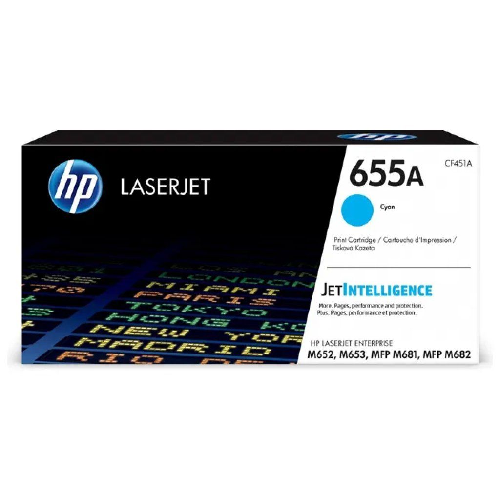 HP Toner HP 655A CF451A Ciano Originale