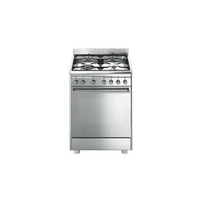 Smeg CX68MF8-2 Concerto Cucina Dual Fuel 60x60 cm, 4 Fuochi, Forno Termoventilato 70 L, Classe A, Inox Smeg CX68MF8-2 Concerto Cucina Dual Fuel 60x60 cm, 4 Fuochi, Forno Termoventilato 70 L, Classe A, Inox