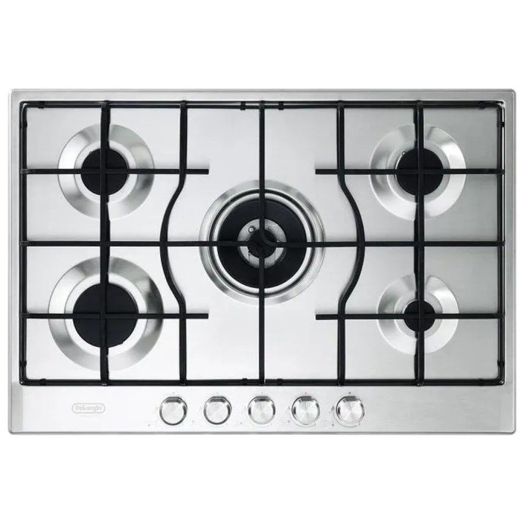 DELONGHI De’Longhi SLF575LX Piano Cottura a Gas 75 cm, 5 Fuochi, Acciaio Inox