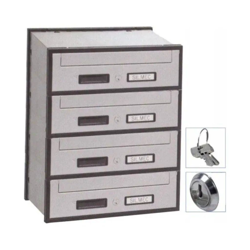 Silmec 4B1-501 Casellario Postale Orizzontale a 4 Posti Silmec 4B1-501 Casellario Postale Orizzontale a 4 Posti