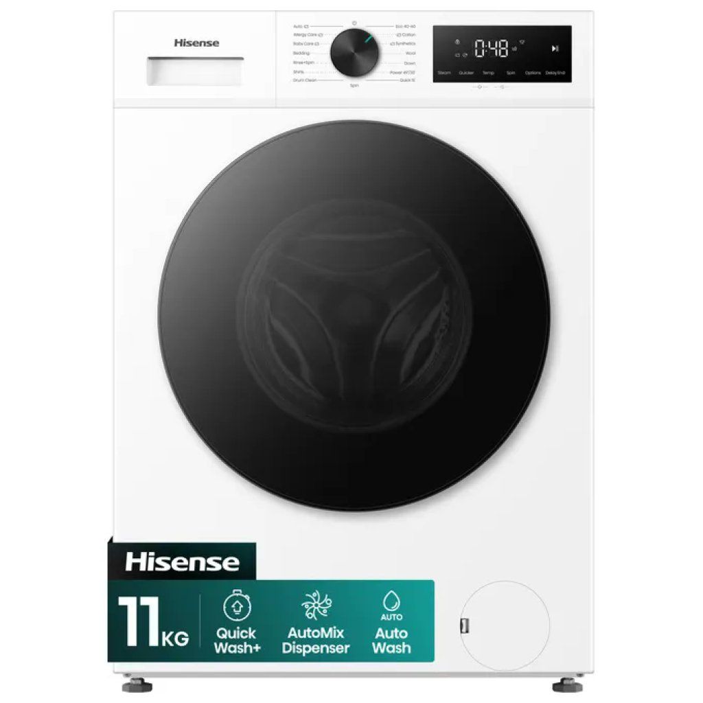 Hisense WF1I1142BWL2 Lavatrice 11 kg, 1400 giri/min, Classe A, Bianca Hisense WF1I1142BWL2 Lavatrice 11 kg, 1400 giri/min, Classe A, Bianca