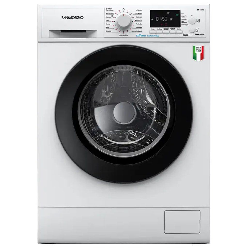 SANGIORGIO Lavatrice SanGiorgio F812A5 8 kg, Classe A, Inverter, 1200 giri, Nera