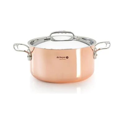 De Buyer Prima Matera Pentola Multiuso in Rame 20 cm con Coperchio