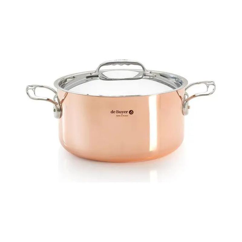 De Buyer Prima Matera Pentola Multiuso in Rame 20 cm con Coperchio