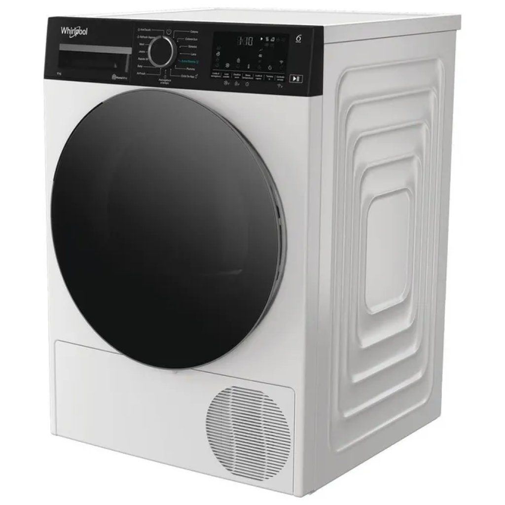 Whirlpool C WD 96M WBS IT Asciugatrice 9 kg a Pompa di Calore, Classe A, Wi-Fi, Inverter e 6° Senso, Bianca