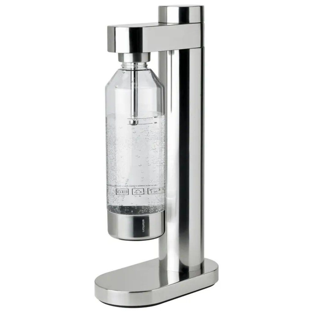 Stelton Brus 2100 – Gasatore per acqua frizzante in acciaio inox